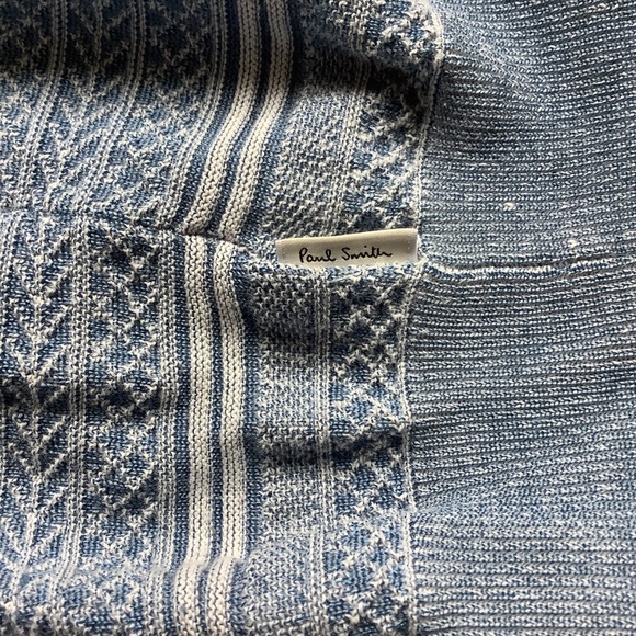 PAUL SMITH Blue And White Cardigan Sweater - Picture 4 of 4
